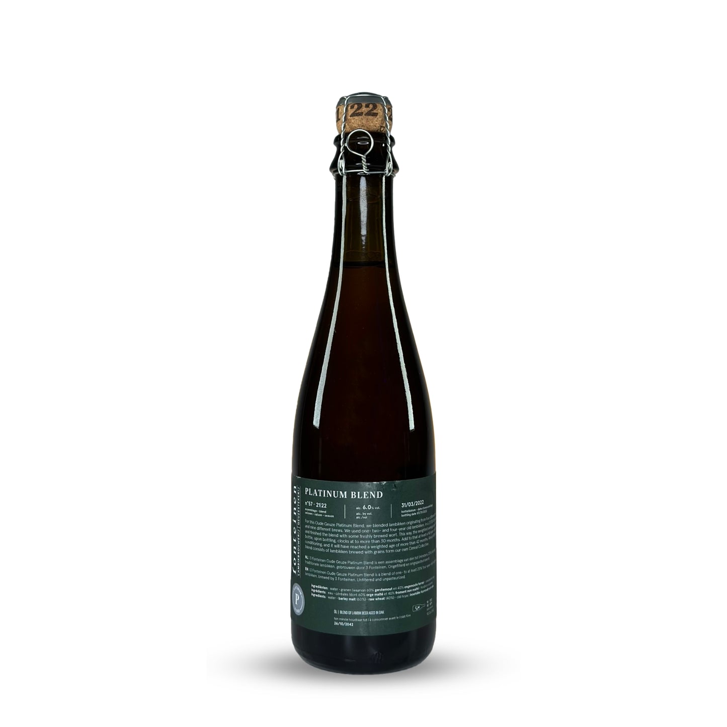 3 Fonteinen Oude Geuze Platinum Blend (season 21|22) Blend No. 57 - 6%